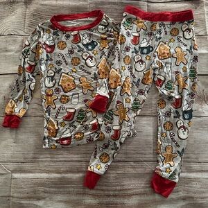 Little Sleepies Holiday Pajama Set with Red and Gray